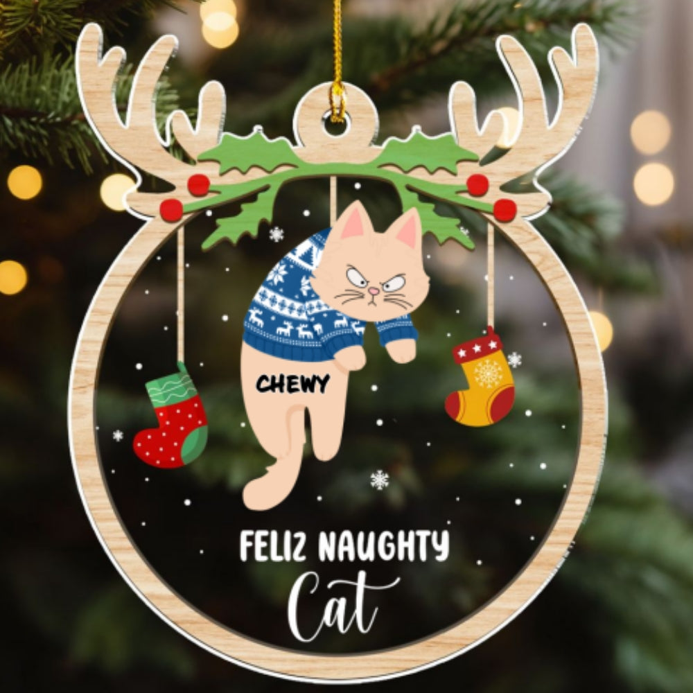 Jolly Cats - Personalized Acrylic Ornament