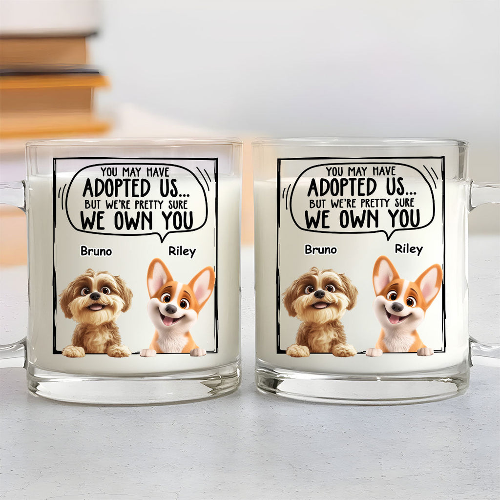 Custom Mother's Father's day Birthday Gifts For Dog Lovers • Adopted Me - Personalized Glass Mug