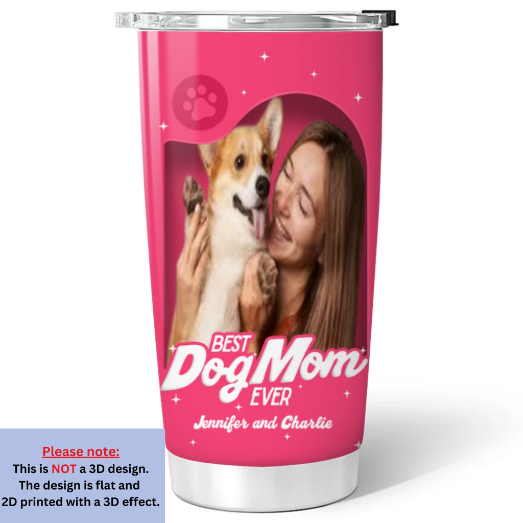 Custom Photo Christmas Birthday Gifts For Dog Mom, Dog Lovers • Us In The Box Photo - Personalized 3D Effect Tumbler