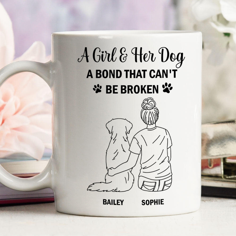 Custom Mother's day Birthday Gifts For Cat Mom, Cat Lovers • Our Bond - Personalized Coffee Mug
