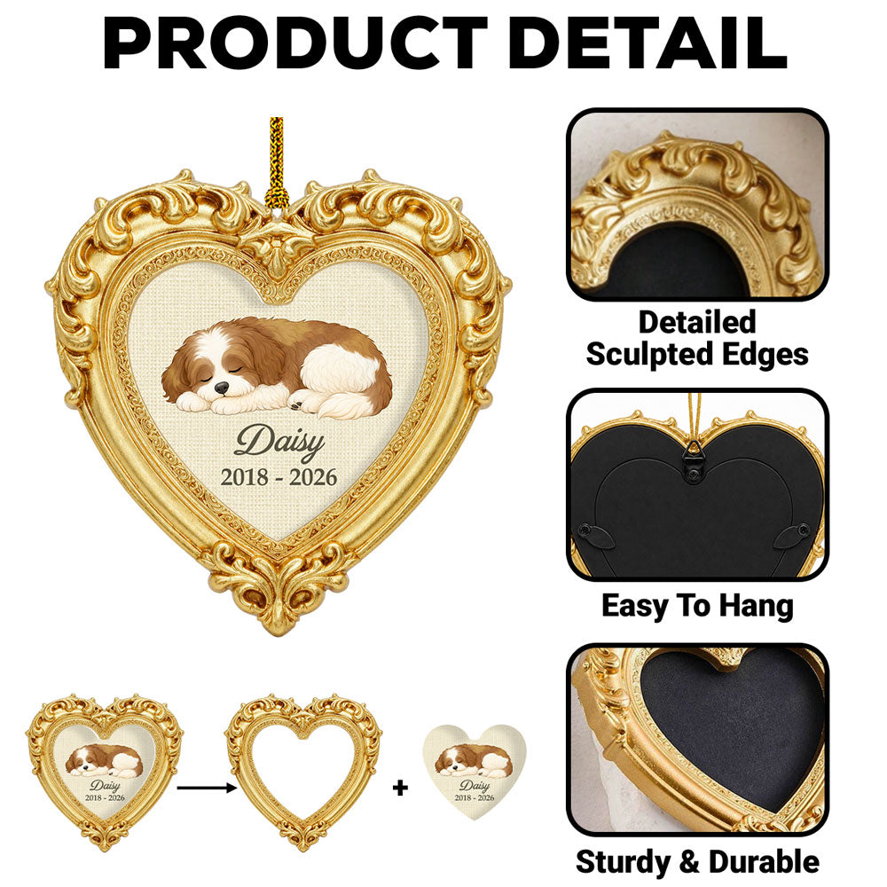Custom Christmas Memorial Sympathy Gifts For Dogs, Cats • Always by Your Side - Personalized Ornate Ornament