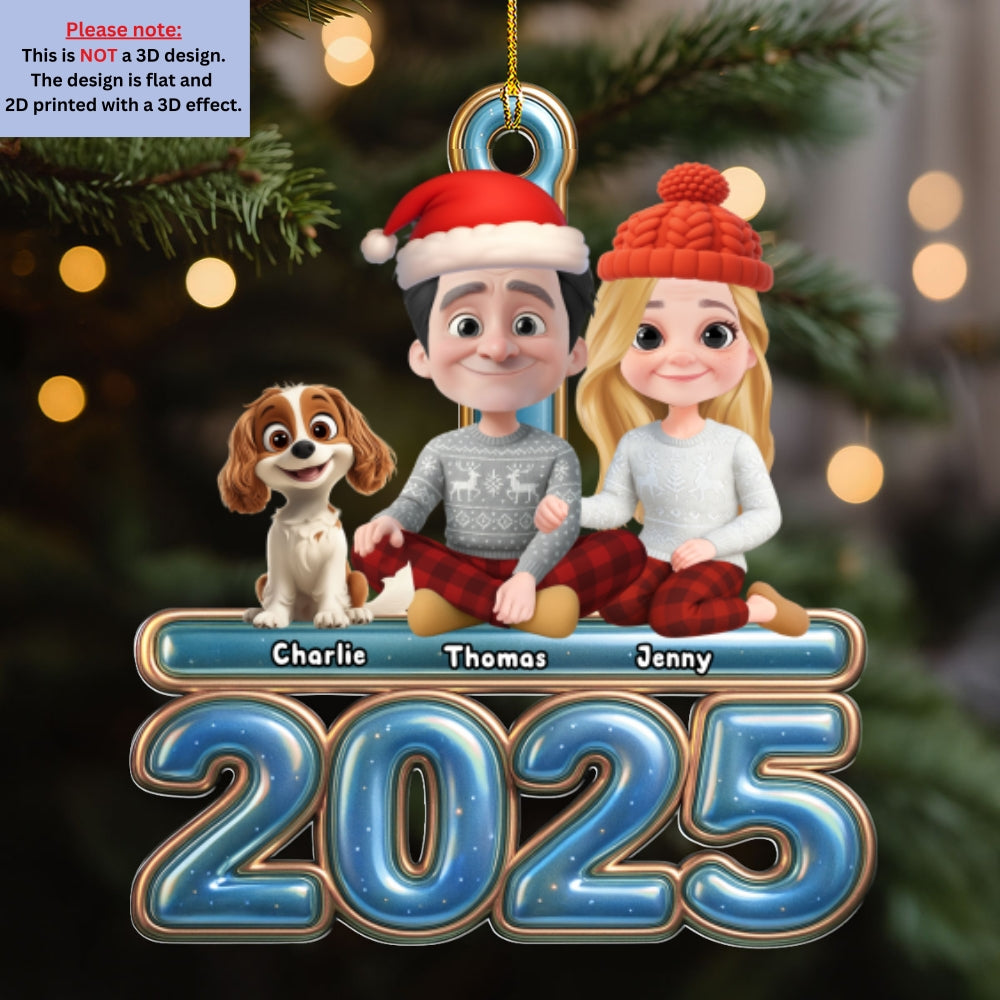 Custom Christmas Decor Home Birthday Gifts For Dog Lovers • We And Our Dog Blue - Personalized Acrylic Ornament
