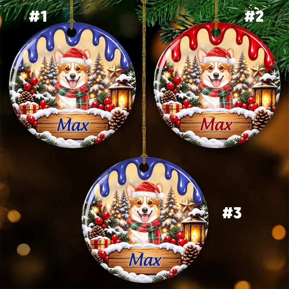 Custom Christmas Decor Home Birthday Gifts For Dog Lovers • My Merry Paws - Personalized Ceramic Ornament