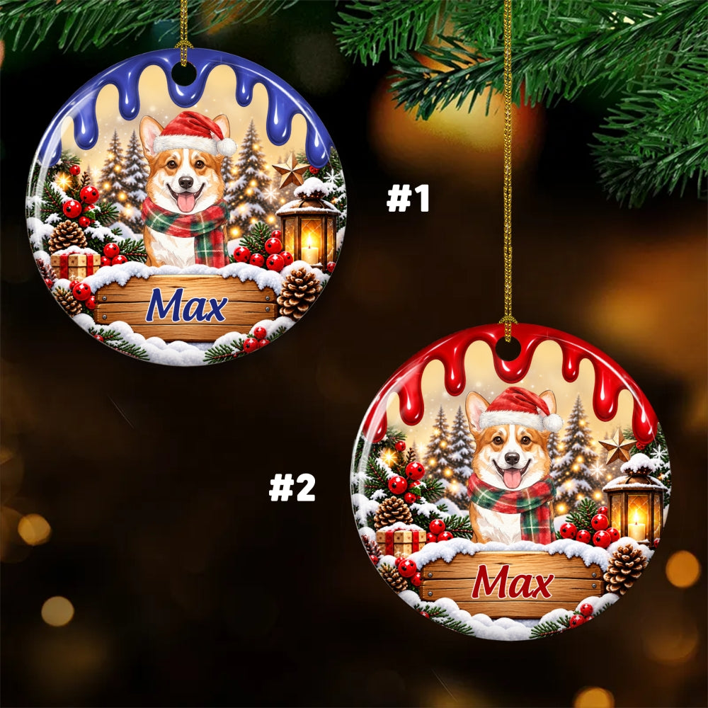 Custom Christmas Decor Home Birthday Gifts For Dog Lovers • My Merry Paws - Personalized Ceramic Ornament