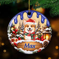 Custom Christmas Decor Home Birthday Gifts For Dog Lovers • My Merry Paws - Personalized Ceramic Ornament
