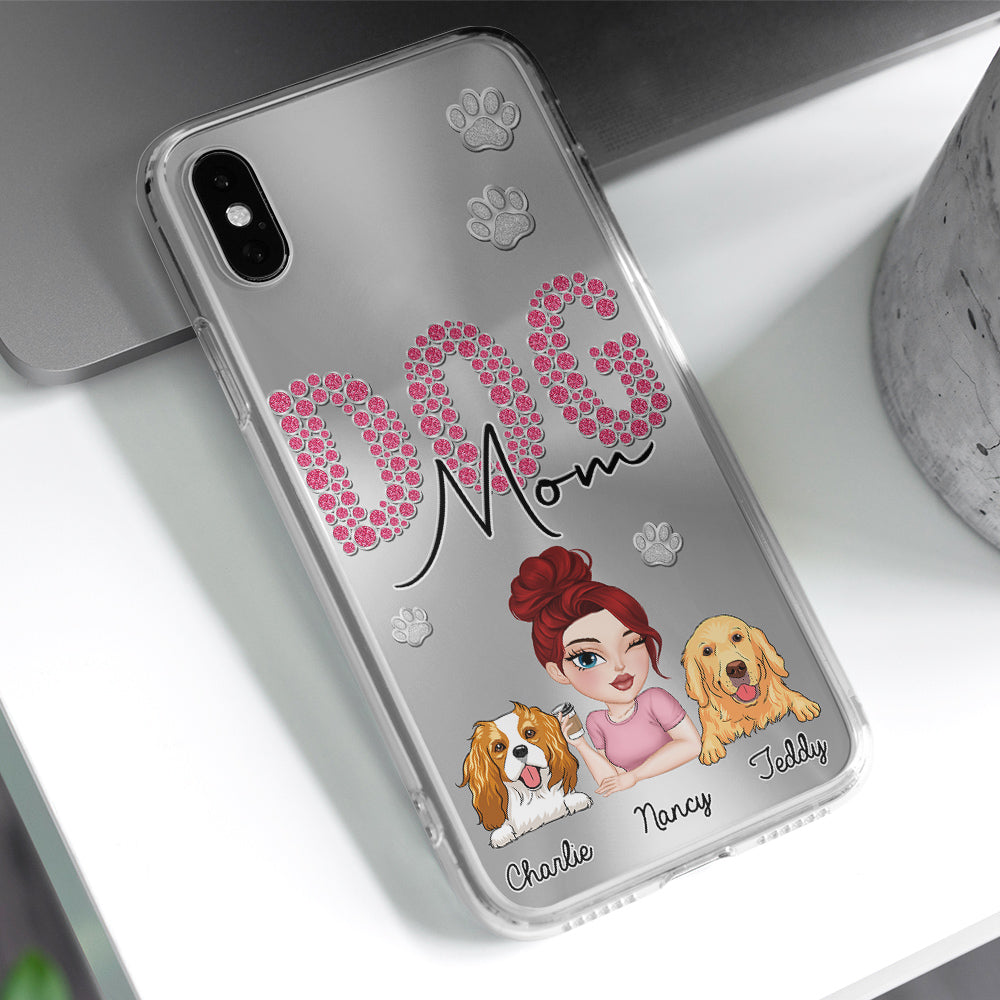 Glitter Dog Mom Life - Personalized Phone Case