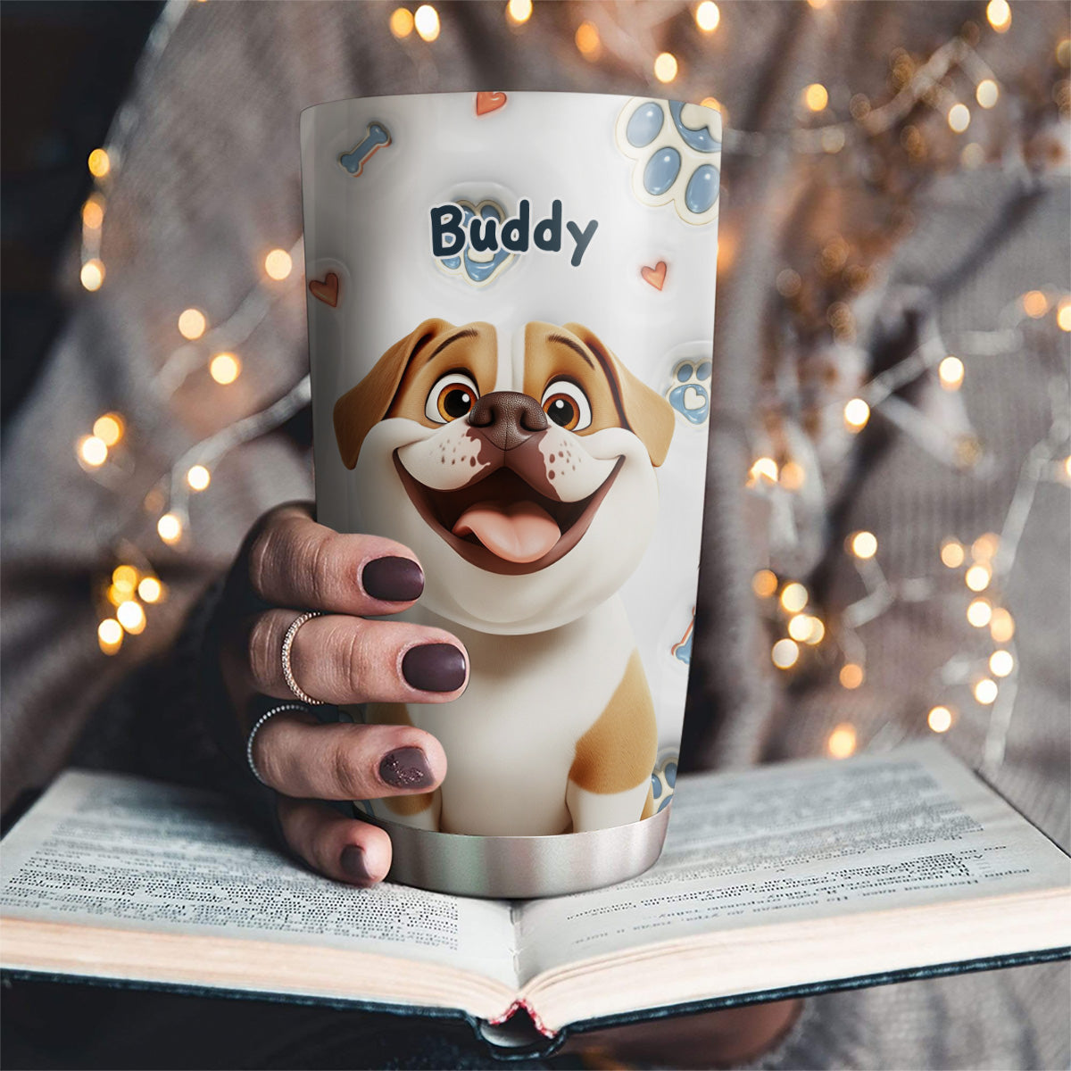 Custom Christmas Birthday Gifts For Dog Lovers • Oh My Dogs Are Adorable - Personalized 3D Inflated Effect Tumbler