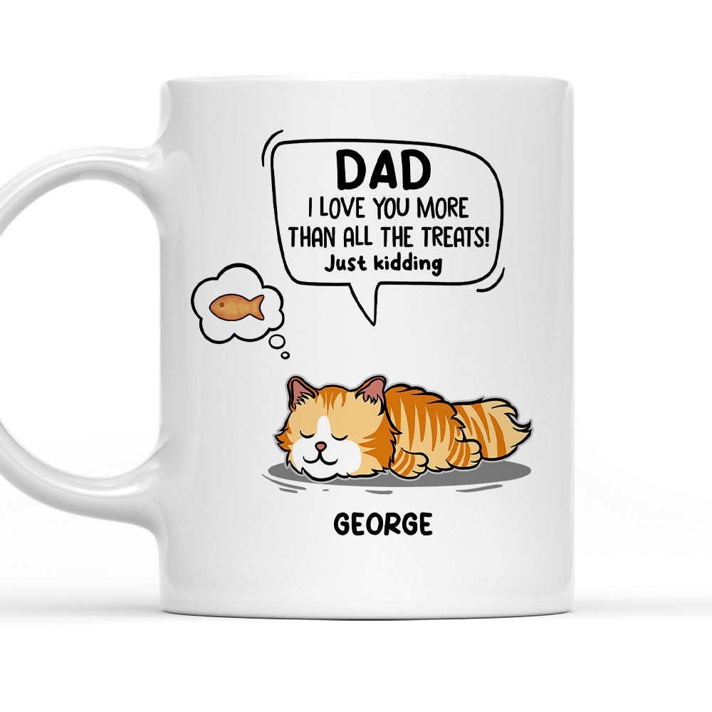 Custom Photo Mother's day Birthday Gifts For Cat Mom, Cat Lovers • Cat Just Kidding - Personalized Coffee Mug