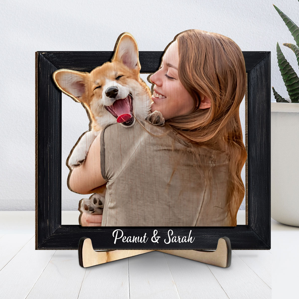 Happy Dog Mom - Personalized Wooden Plaque