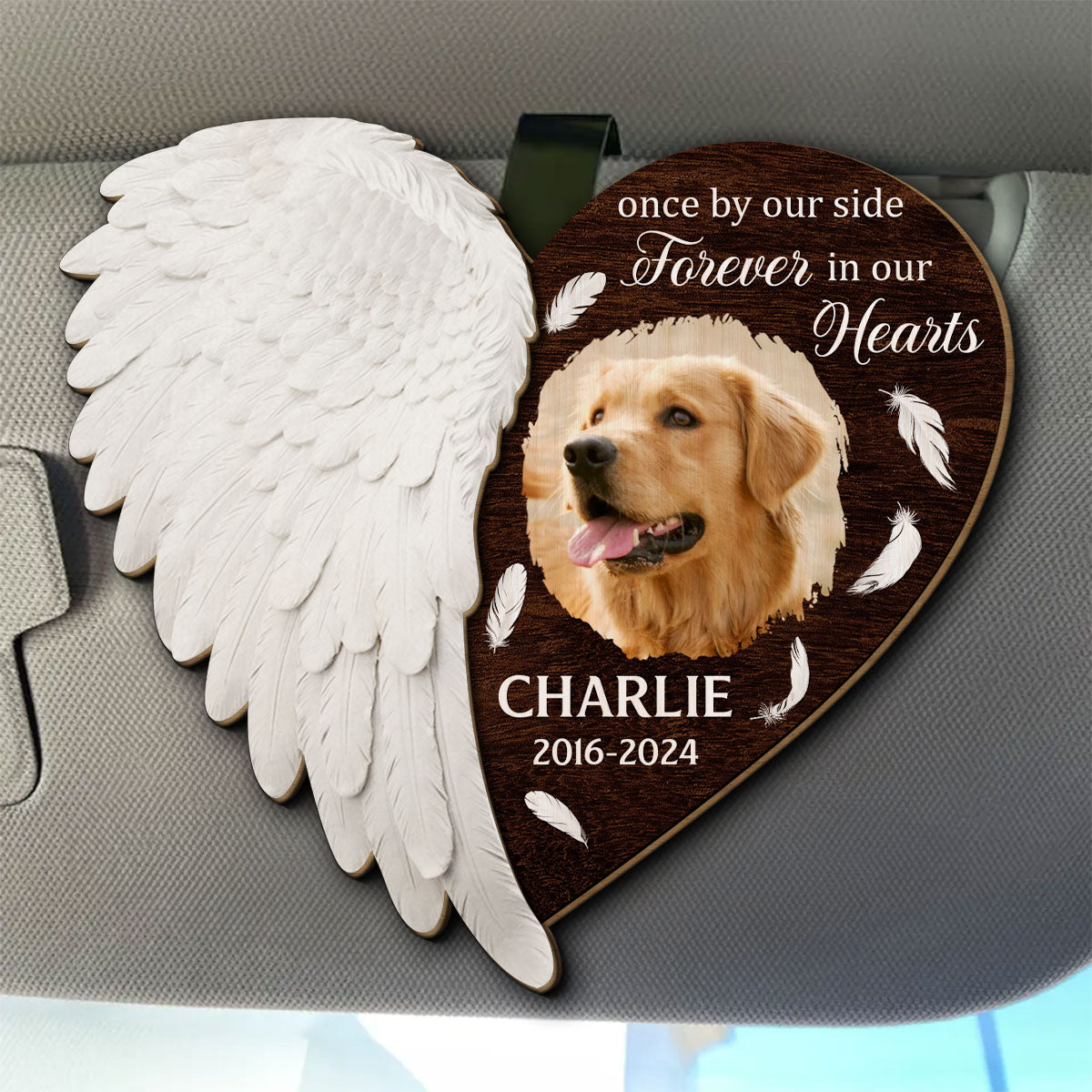 Always By Your Side - Personalized Car Visor Clip