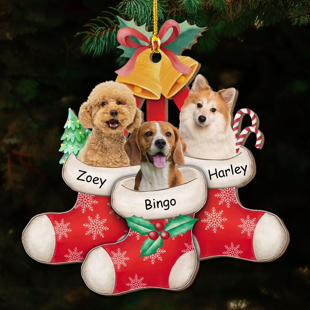 Stocking Photo - Personalized 1-layered Wood Ornament