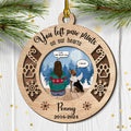Custom Christmas Memorial Sympathy Gifts For Dogs, Cats • You Left Paw Prints Memorial Ornament - Personalized 2-layered Wood Ornament