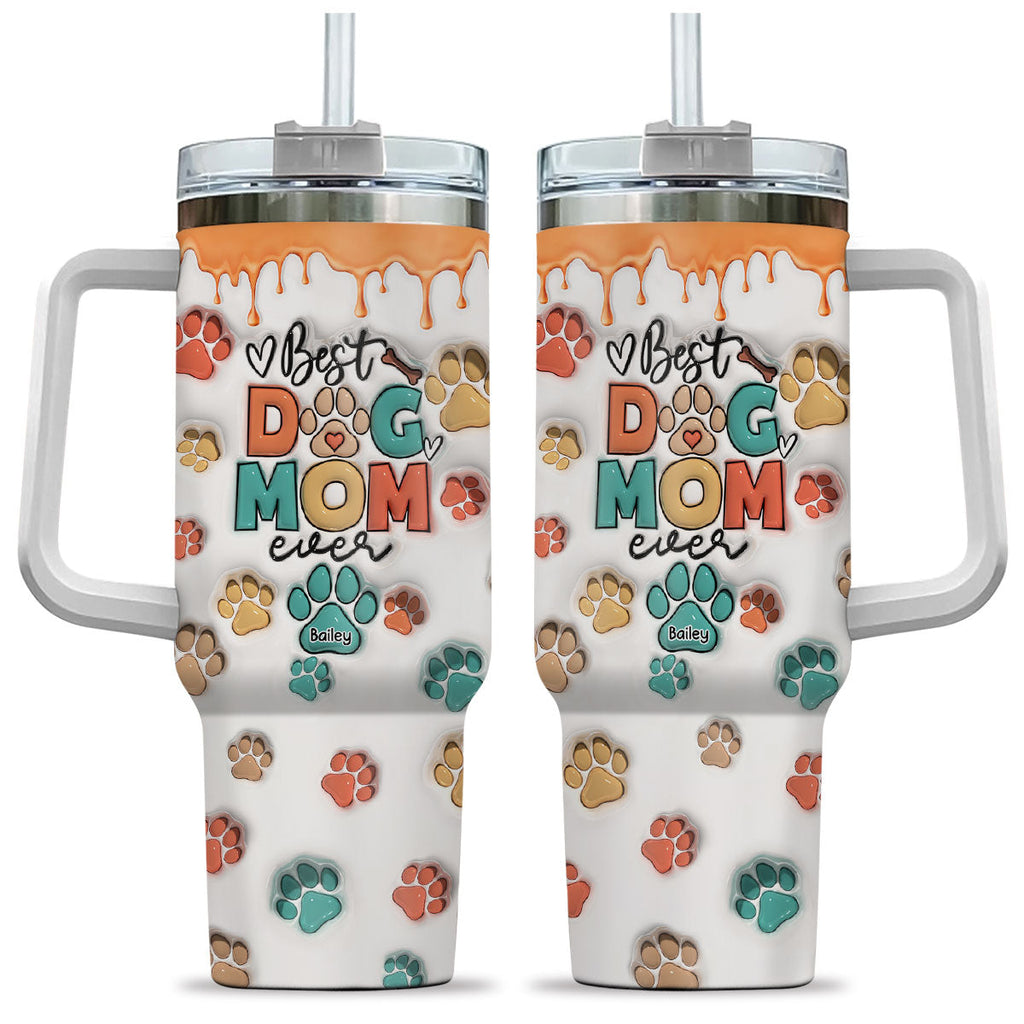 Custom Mother's day Birthday Gifts For Cat Mom, Cat Lovers • Best Mom Dad - Personalized 3D Inflated Effect Printed 40 Oz Tumbler