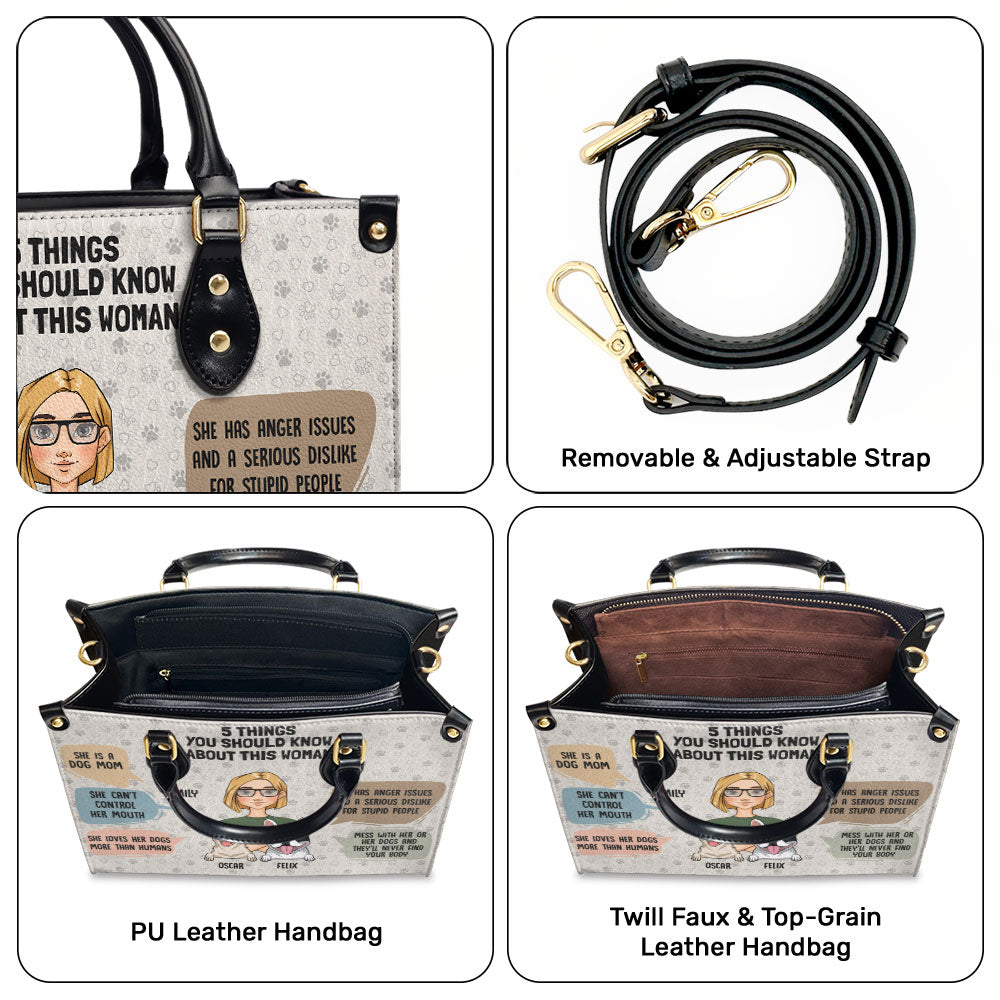5 Things - Personalized Leather Bag