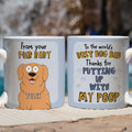 Custom Photo Christmas Birthday Gifts For Dog Lovers • I Woof You Dad Mom - Personalized Coffee Mug