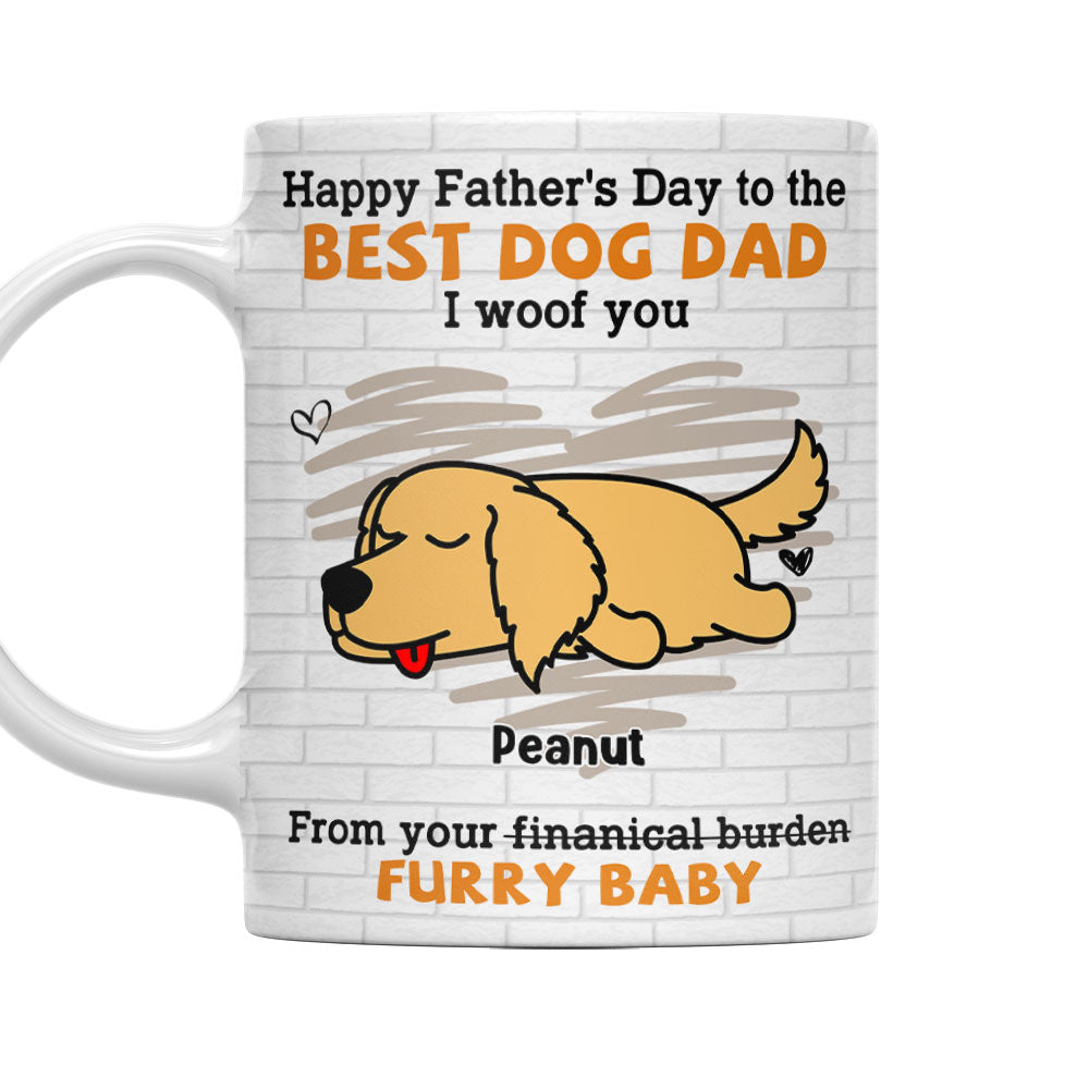 Custom Christmas Birthday Gifts For Dog Dad, Dog Lovers • Furry Baby - Personalized Coffee Mug