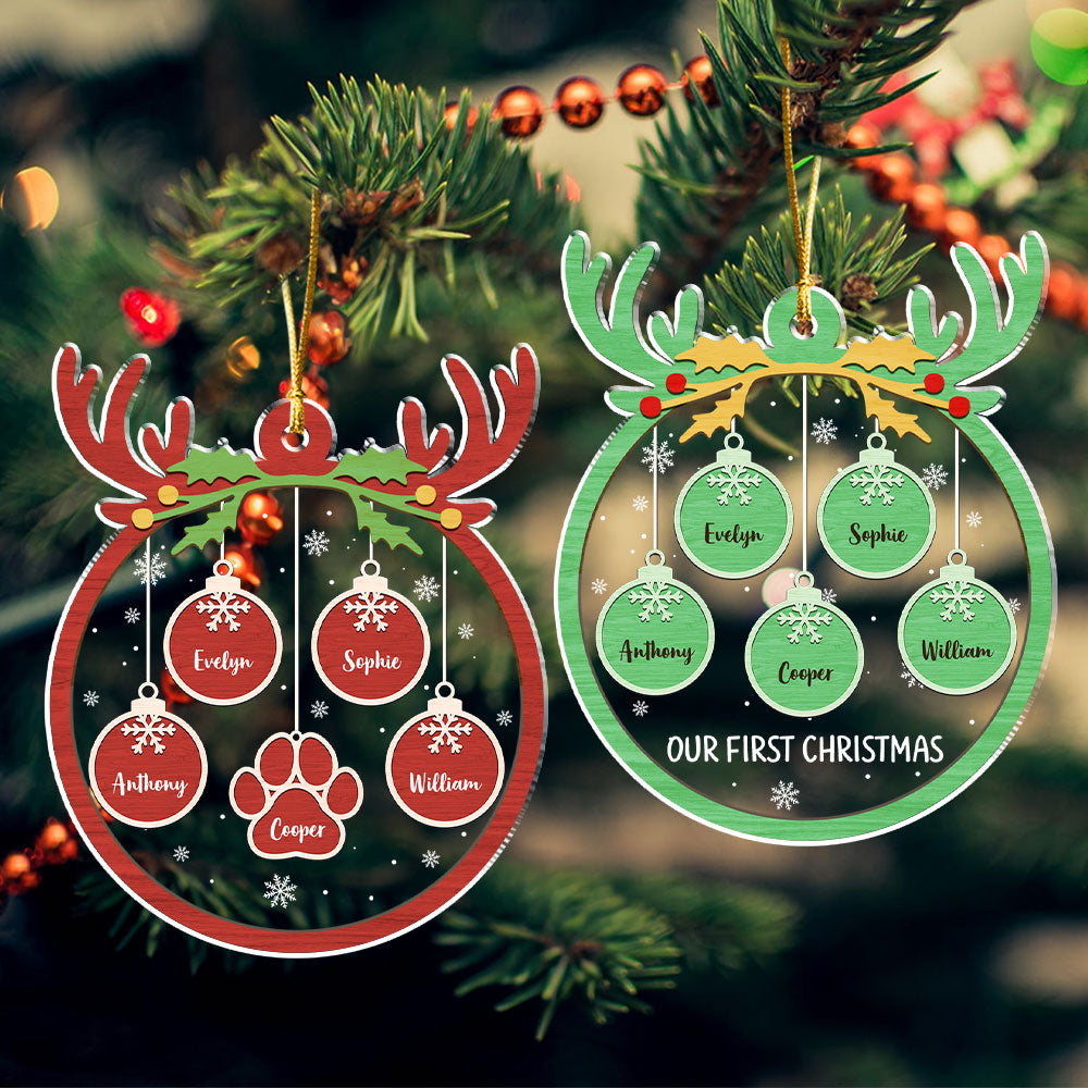 Green Paw Charm - Personalized Acrylic Ornament
