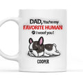 Custom Christmas Birthday Gifts For Dog Lovers • Woof You Dad - Personalized 3D Inflated Effect Mug
