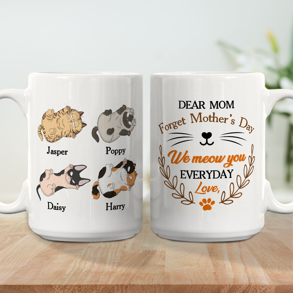 Custom Christmas Birthday Gifts For Cat Lovers • We Meow You Everyday - Personalized Coffee Mug