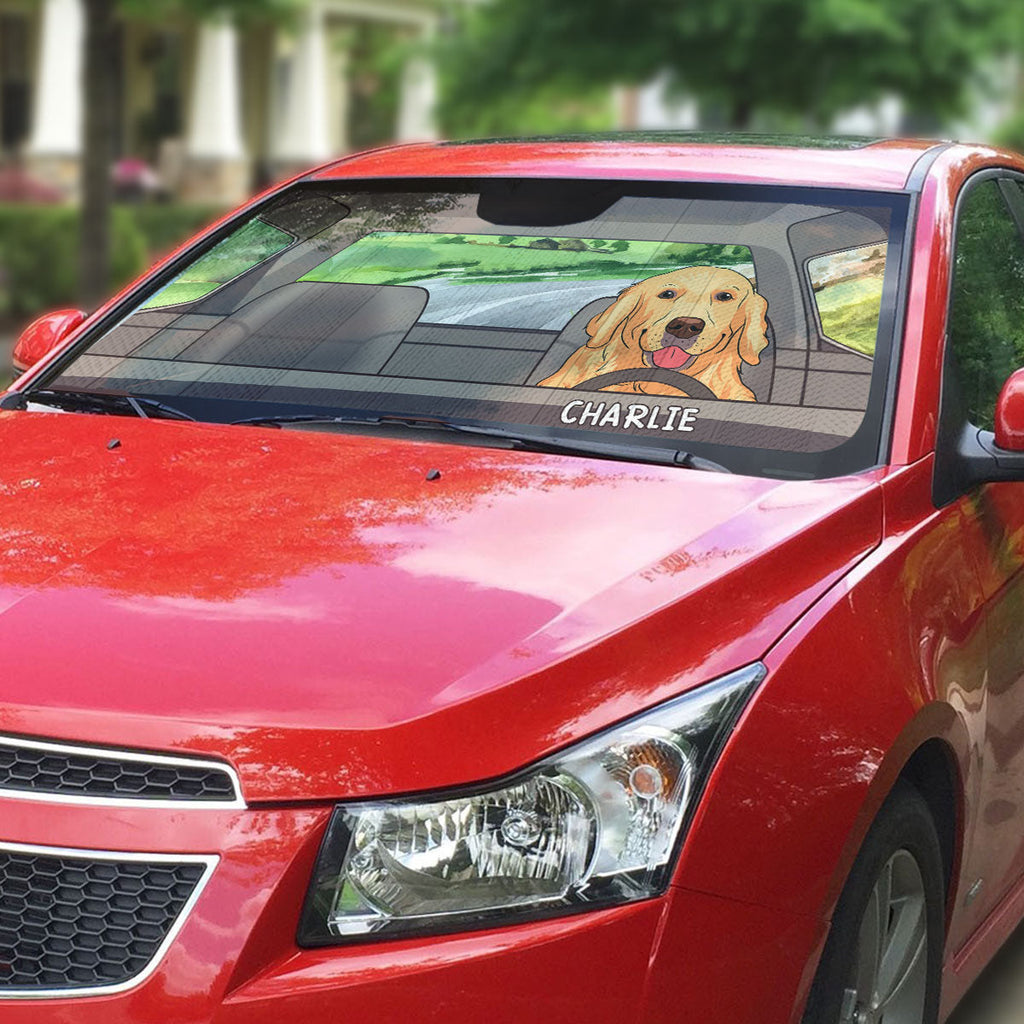 Custom Christmas Birthday Gifts Car Accessories for Pet Parents • Dogs And Cats - Personalized Car Sunshade