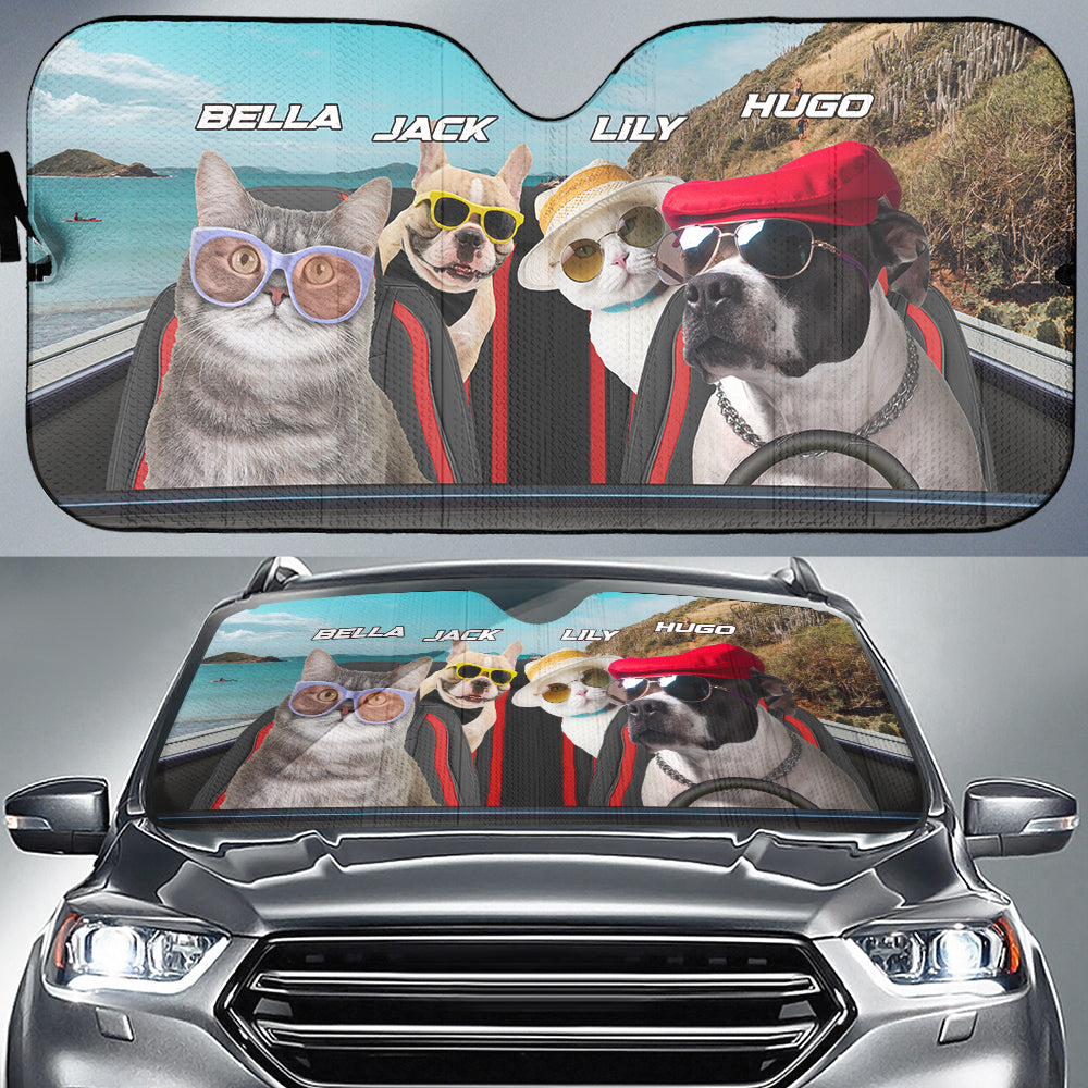 Photos Background - Personalized Car Sunshade