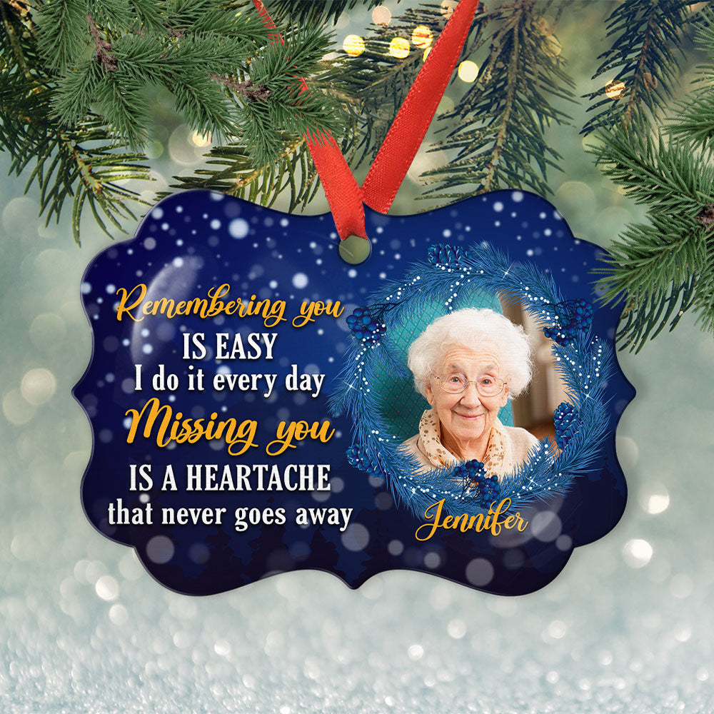 Miss You Every Day - Personalized Aluminum Ornament