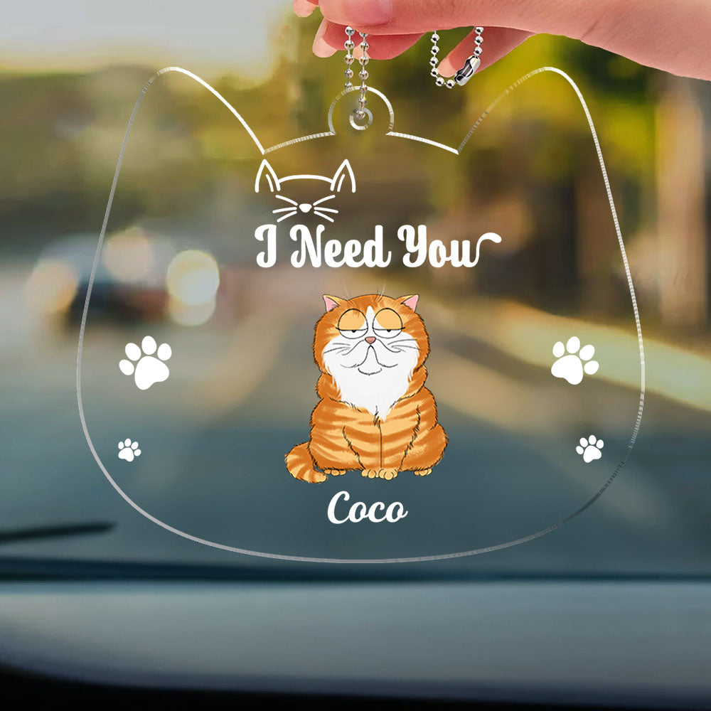 Custom Christmas Decor Home Birthday Gifts For Cat Lovers • Drive Safe Hooman - Personalized Acrylic Ornament