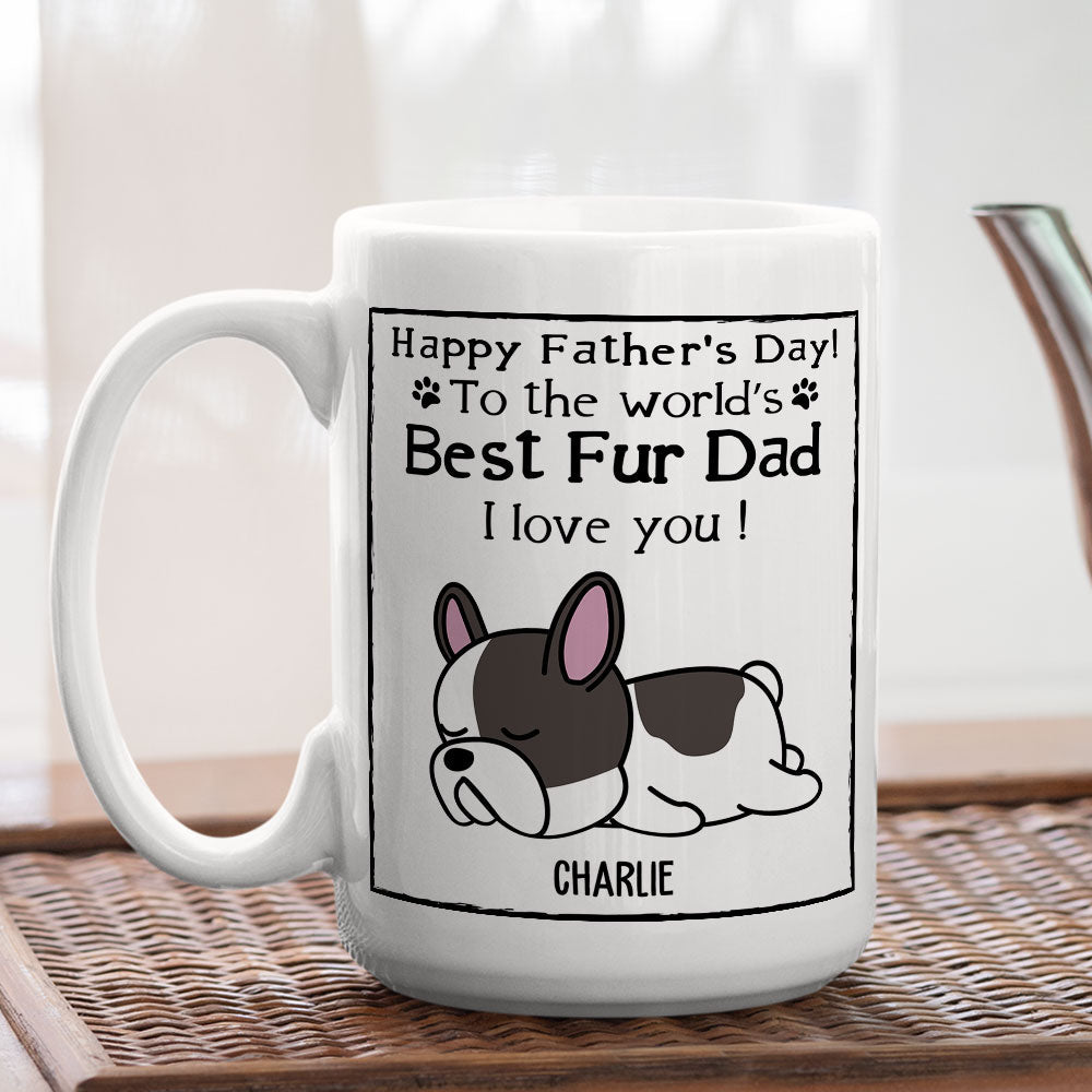 Custom Photo Christmas Birthday Gifts For Dog Dad, Dog Lovers • Best Fur Dad - Personalized Coffee Mug