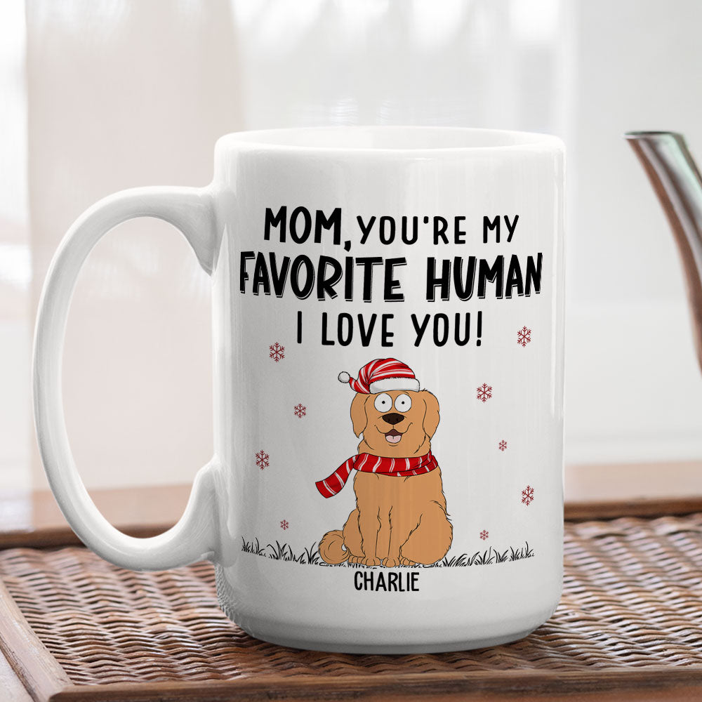 Custom Photo Mother's day Birthday Gifts For Cat Mom, Cat Lovers • Favorite Human We Love - Personalized Coffee Mug
