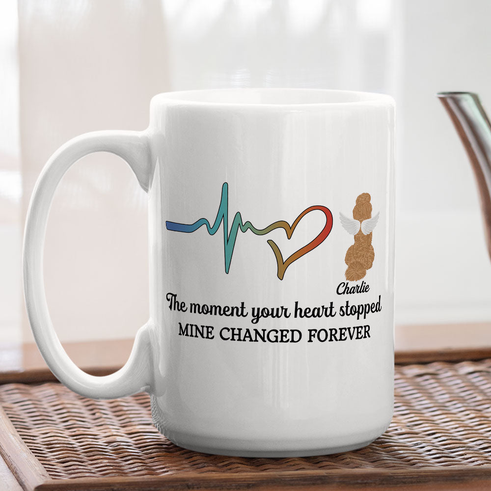 Custom Photo Christmas Birthday Gifts For Dog Lovers • The Moment Your Heart Stopped - Personalized Coffee Mug