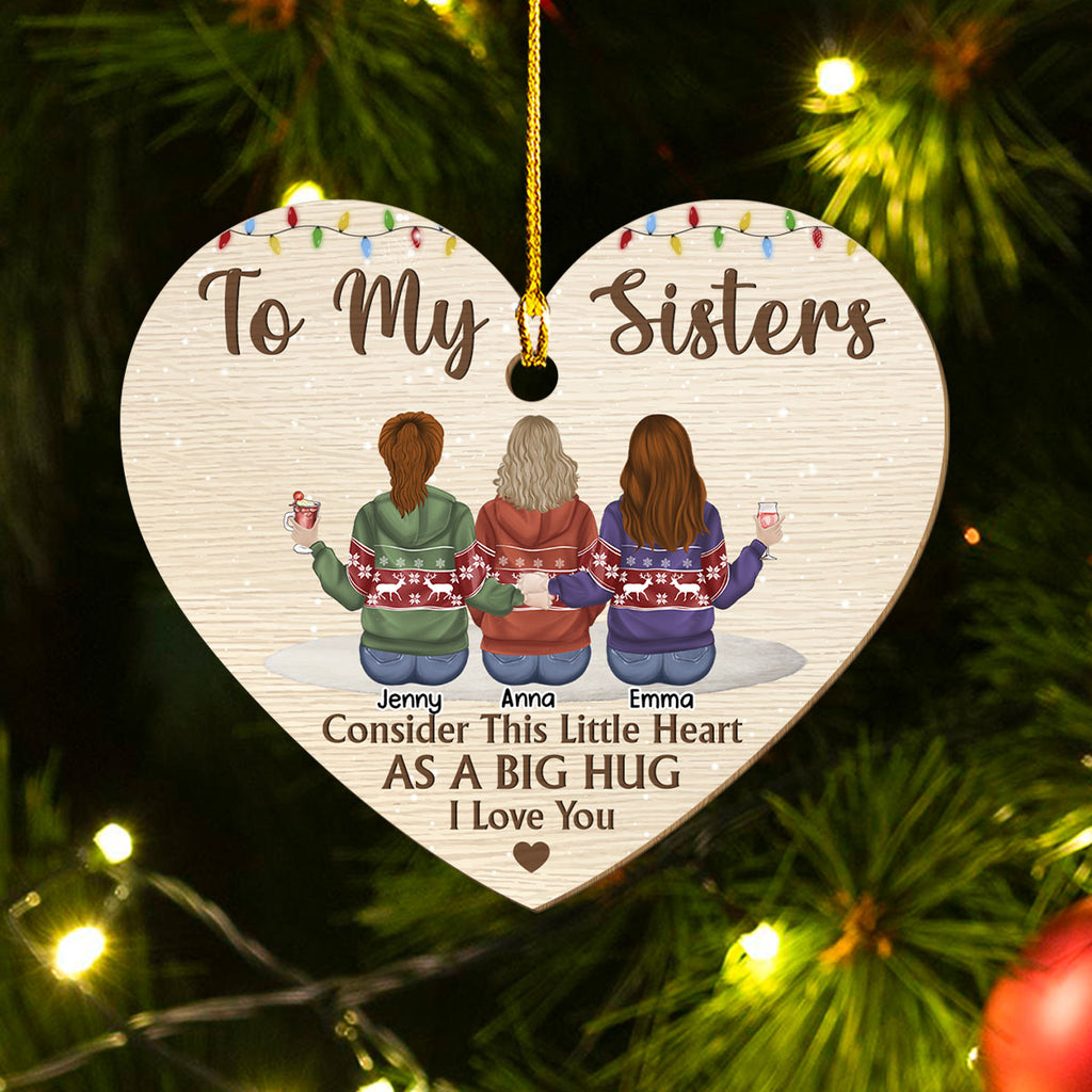 To My Bestie - Personalized 1-layered Wood Ornament