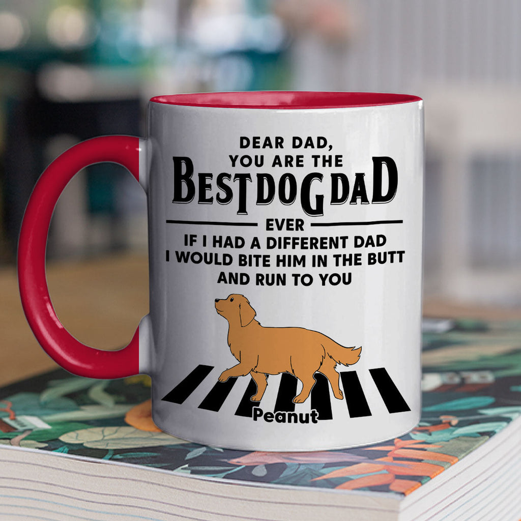Custom Photo Christmas Birthday Gifts For Dog Lovers • If We Had A Different Dad - Personalized Accent Mug