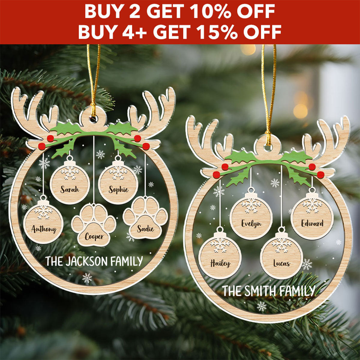 Yellow Paw Charm - Personalized Acrylic Ornament