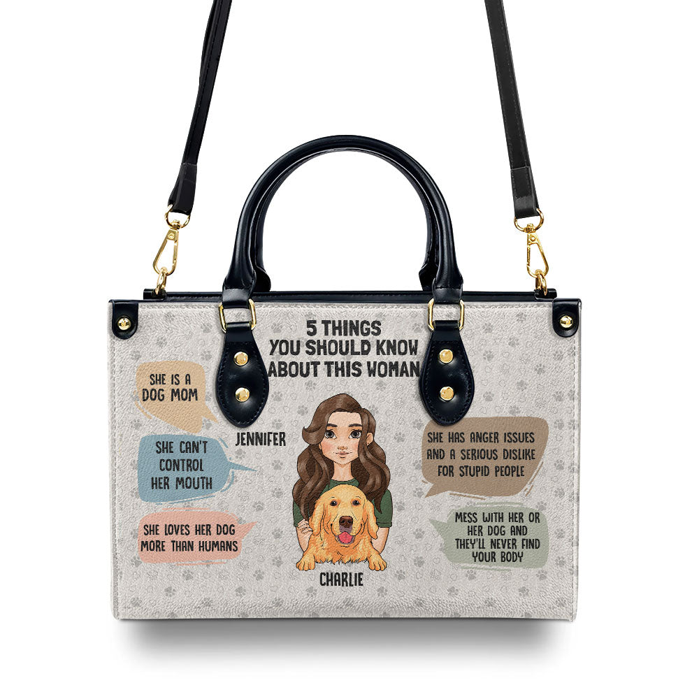 5 Things - Personalized Leather Bag