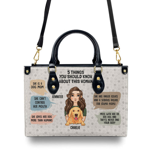 5 Things - Personalized Leather Bag