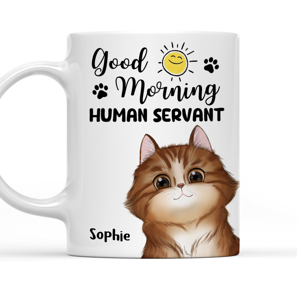 Custom Mother's day Birthday Gifts For Cat Mom, Cat Lovers • Good Morning - Personalized Coffee Mug