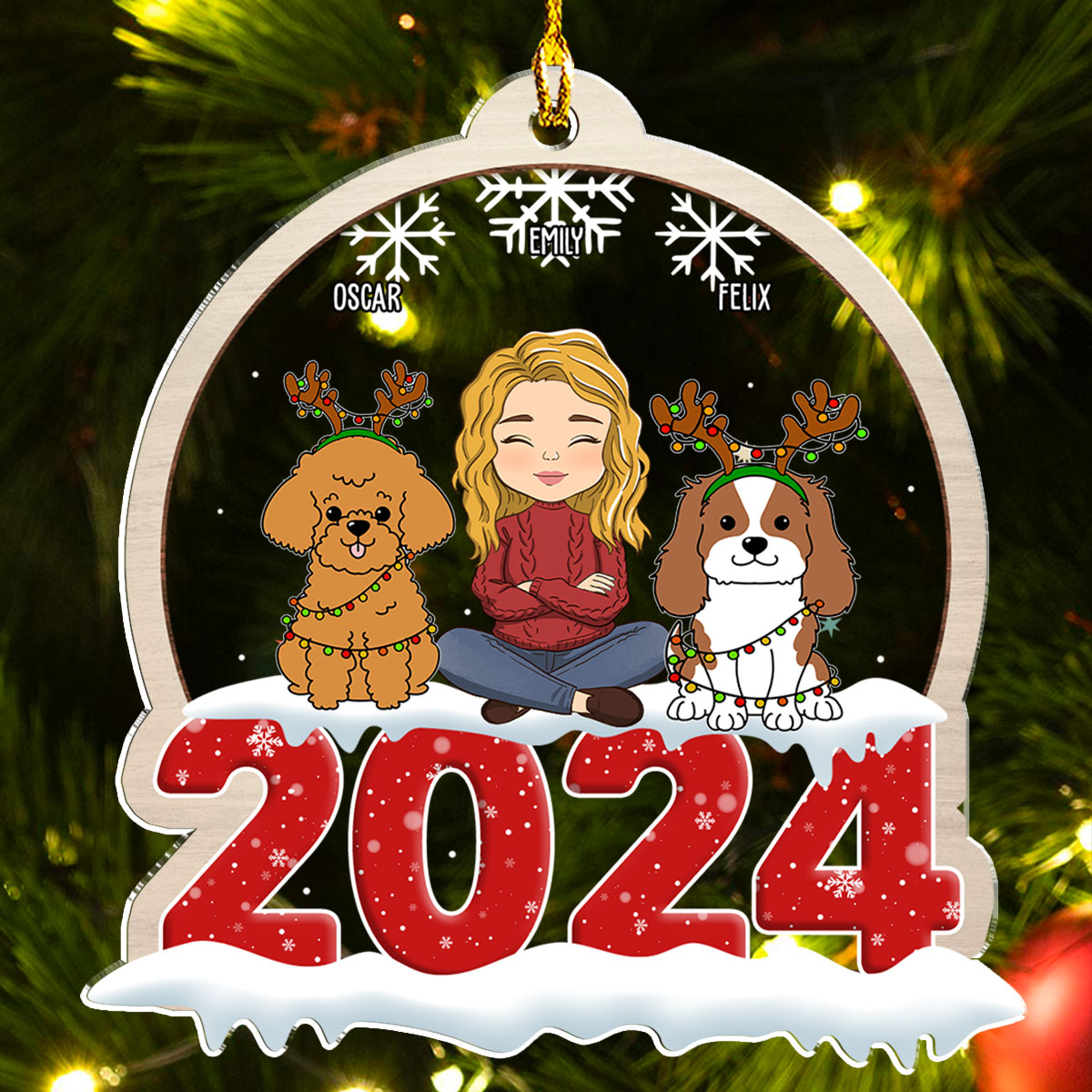 Pet Crystal Snow Globe - Personalized Acrylic Ornament