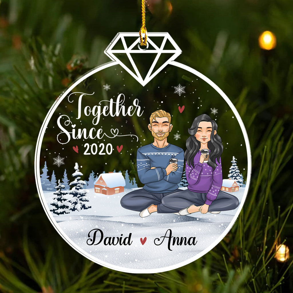 Our First Christmas Together - Personalized Acrylic Ornament