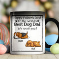 Custom Photo Christmas Birthday Gifts For Dog Dad, Dog Lovers • Best Dog Dad - Personalized Color Changing Mug