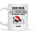 Custom Photo Christmas Birthday Gifts For Dog Lovers • Snuggle Cuddle - Personalized Coffee Mug
