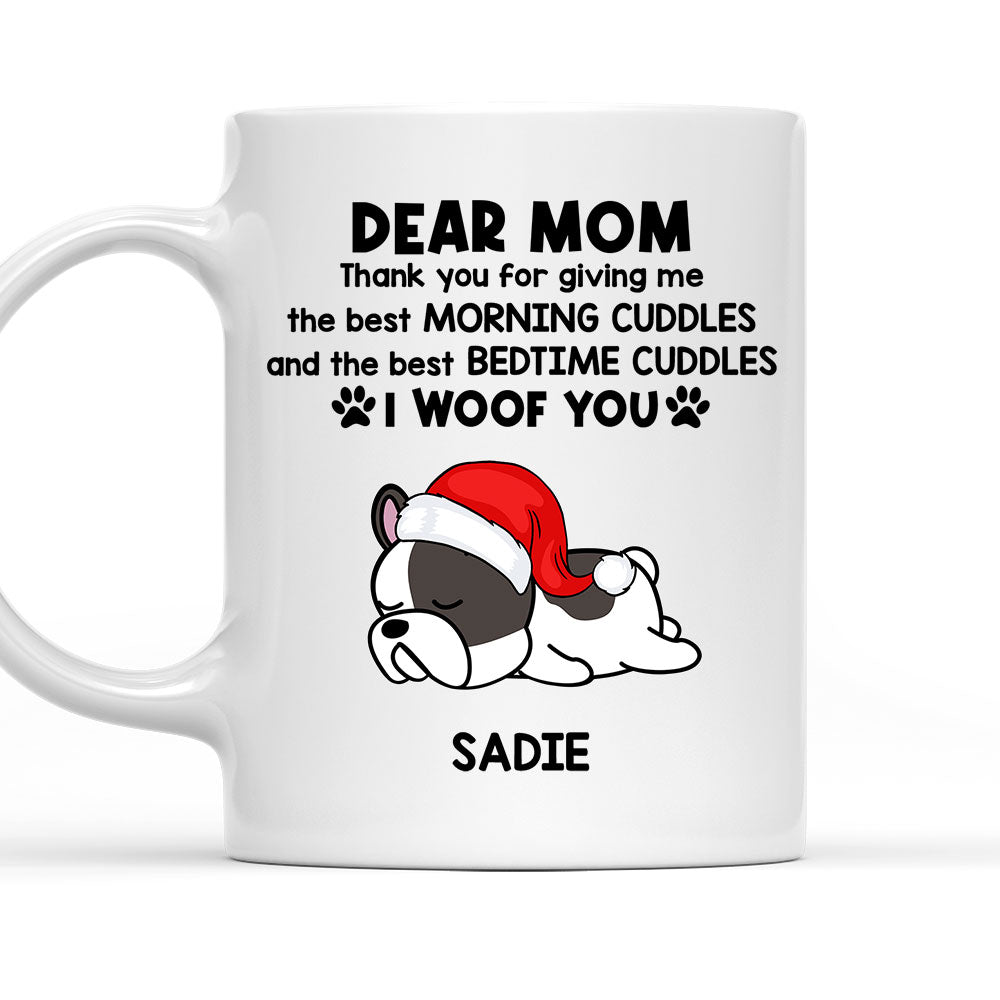 Custom Photo Christmas Birthday Gifts For Dog Lovers • Snuggle Cuddle - Personalized Coffee Mug