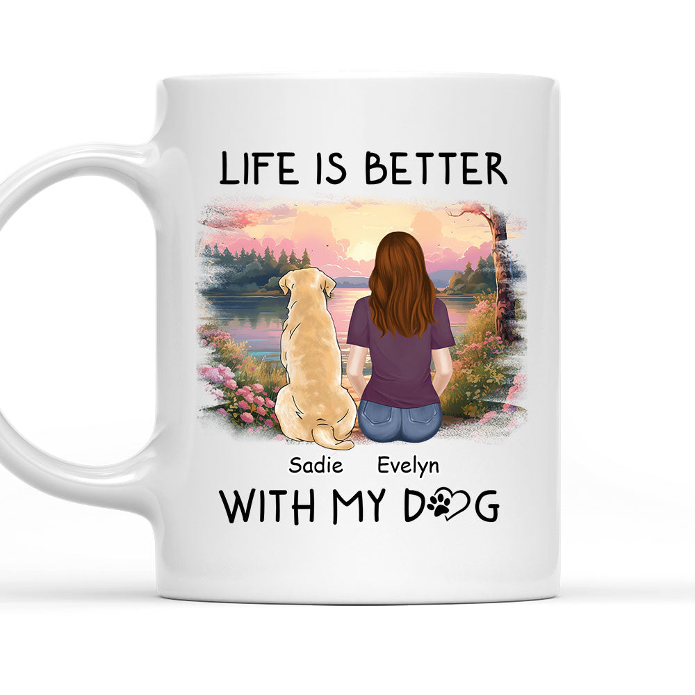 Custom Mother's day Birthday Gifts For Cat Mom, Cat Lovers • Better With Pets - Personalized Coffee Mug