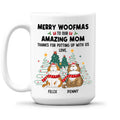 Custom Photo Mother's day Birthday Gifts For Cat Mom, Cat Lovers • Putting Up With Us - Personalized Coffee Mug