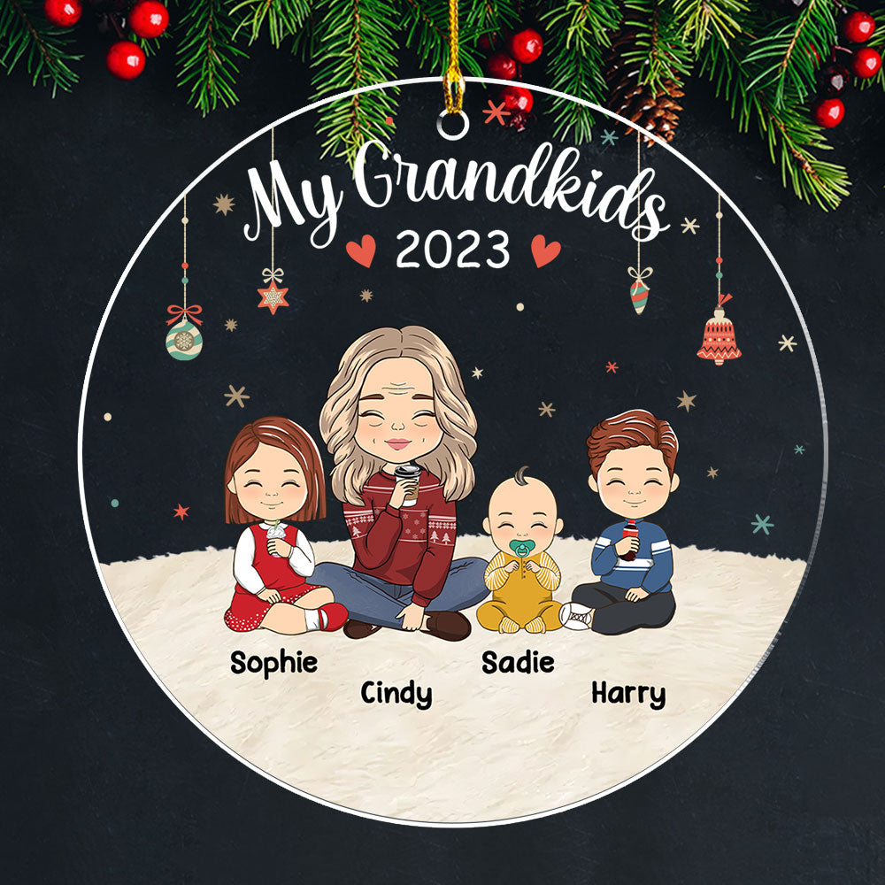 All My Grandkids - Personalized Acrylic Ornament