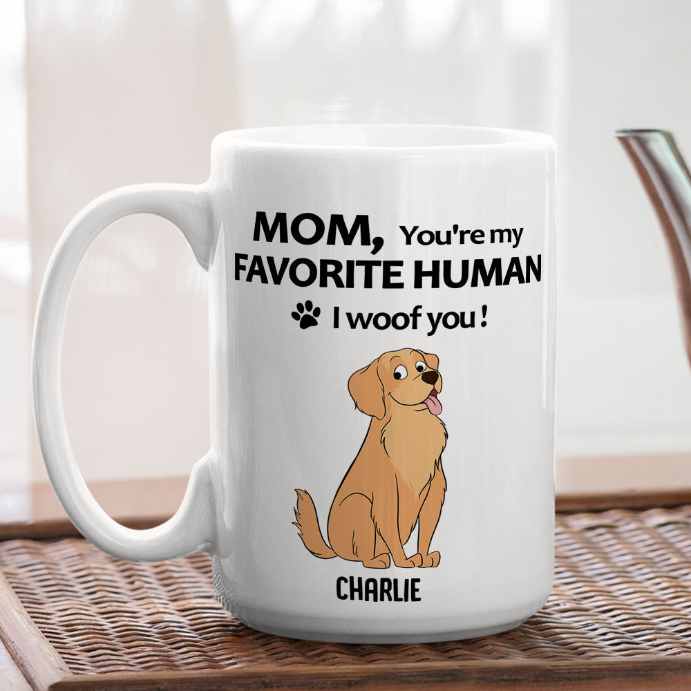 Custom Christmas Birthday Gifts For Dog Lovers • To My Favorite Human 2 - Personalized Coffee Mug