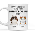 Custom Photo Christmas Birthday Gifts For Cat Dad, Cat Lovers • The Most Purrfect - Personalized Coffee Mug