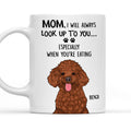 Custom Christmas Birthday Gifts For Dog Lovers • Look Up To You - Personalized Coffee Mug
