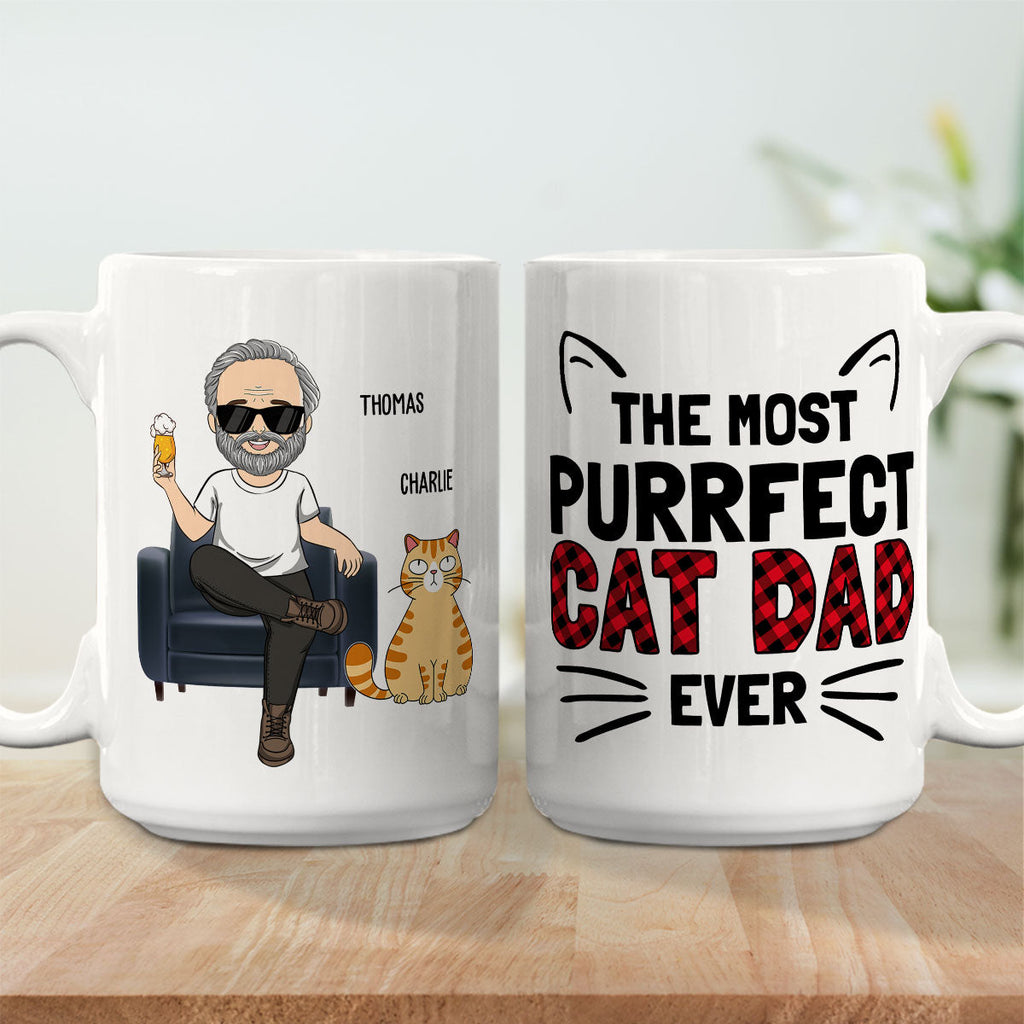 Custom Mother's day Birthday Gifts For Cat Mom, Cat Lovers • The Most Purrfect Cat - Personalized Coffee Mug