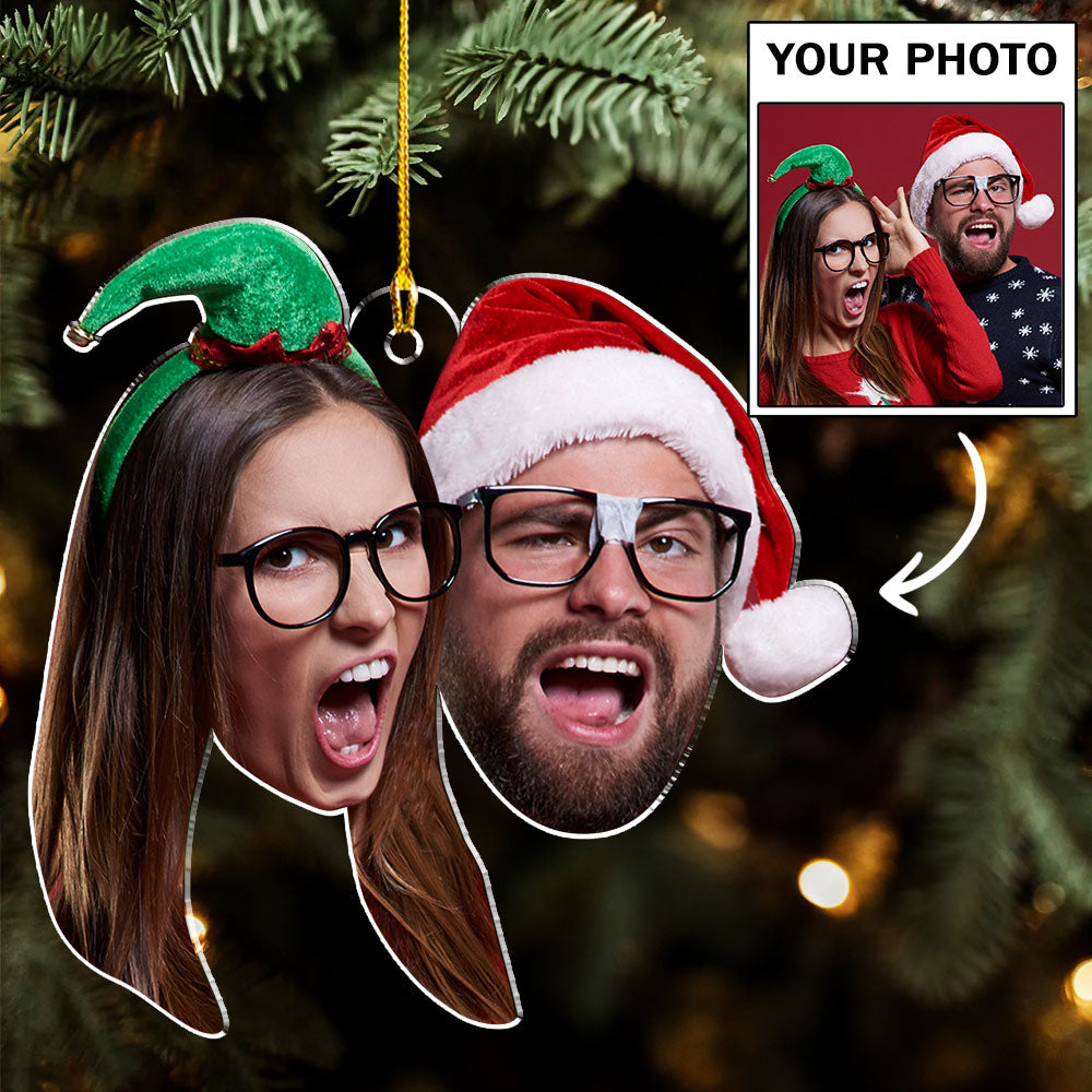 Funny Face Christmas - Personalized Acrylic Ornament