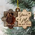 You And Me Piece - Personalized 1-layered Wood Ornament